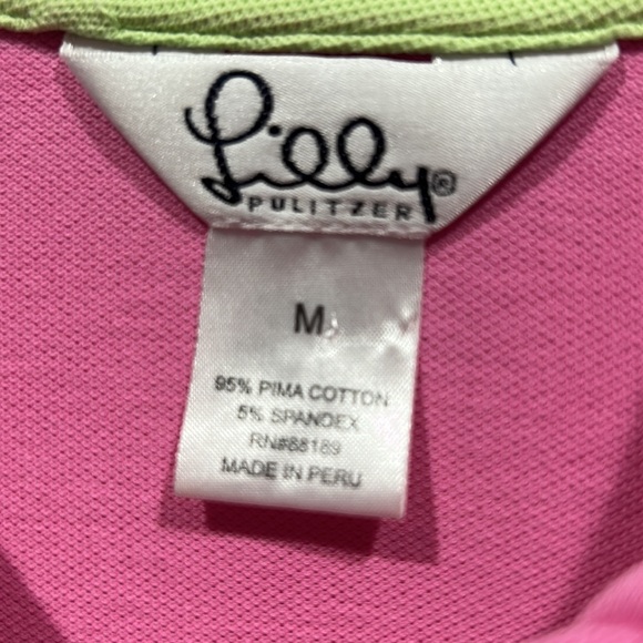 Lilly Pulitzer Pink Collar Polo / Golf Shirt - M - Picture 2 of 4